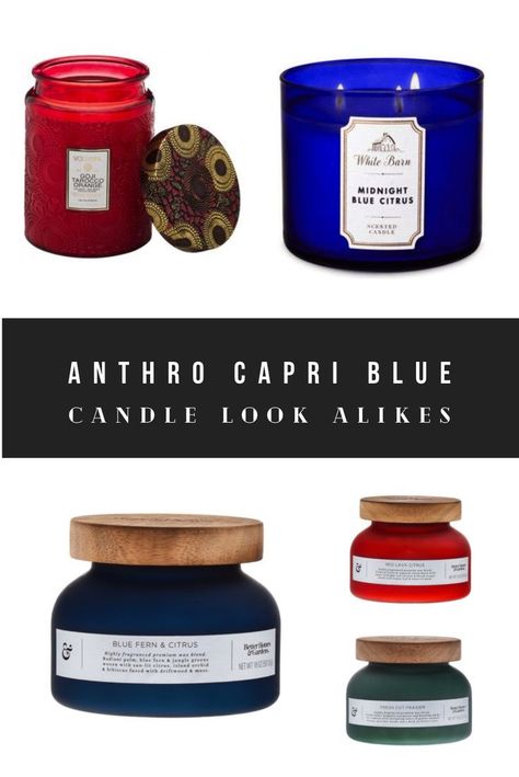 The iconic Anthropologie Capri Blue Volcano alternative is here and it's my favorite home decor from Anthropologie! It is an instagram and blogger favorite right now! It’s a cult-favorite actually. I am sharing the best Anthropologie Capri Blue candle look alikes that are flying off the shelves. Capri Candle, Capri Blue Volcano Candle, Target Candle, Capri Blue Volcano, Capri Blue Candle, Blue Volcano, Candle Alternatives, Volcano Candle, Look Alikes