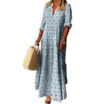 Long Fall Dresses, Robes Glamour, Spring Dresses Casual, Printing Design, Elegant Necklace, Bracelet Women, Women Maxi, Midi Shirt Dress, Boho Maxi