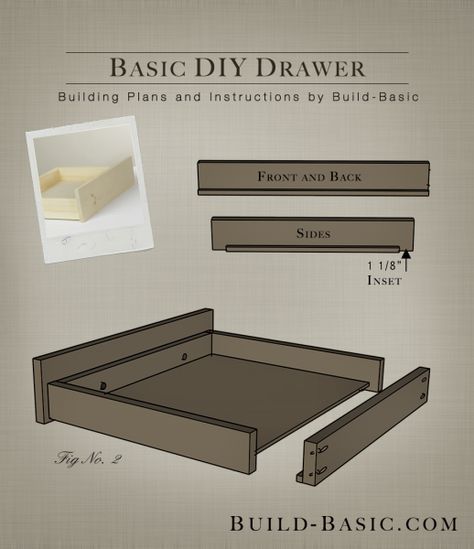 Building Drawers, Diy Drawers, Diy Holz, Popular Woodworking, Diy Cabinets, Woodworking Furniture, Building Plans, Cabinet Drawers, Woodworking Projects Diy