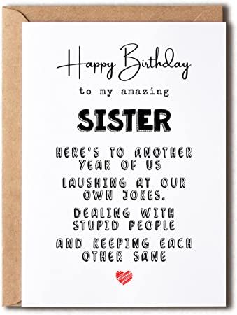 B Day Quotes For Sister, Birthday Card For Cousin Sister, Greeting For Sister Birthday, Sarcastic Birthday Wishes For Sister, Big Sister Birthday Wishes Funny, 18th Birthday Card Ideas For Sister, Funny Card For Sister, Greeting Card For Sister Birthday, Birthday Card For Your Sister