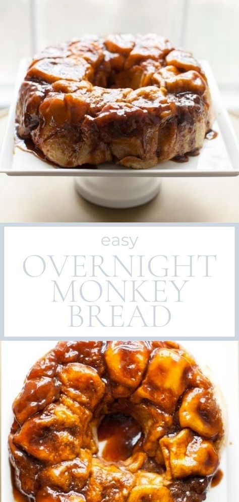 This easy overnight monkey bread recipe takes just 5 minutes to make with a handful of simple ingredients. Made in a bundt pan, this effortless bread is perfect for brunch and making for overnight guests. Overnight Monkey Bread, Elegant Brunch, Favorite Christmas Cookies, Sweet Bread Recipes, Monkey Bread Recipe, Keto Bread Recipe, Overnight Recipes, Best Bread Recipe, Holiday Dessert Recipes