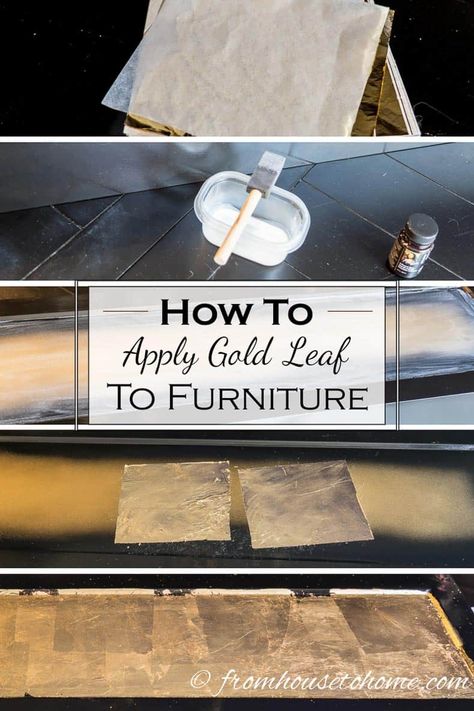 Gold Leaf Furniture, Diy Furniture Makeover Projects, Cheap Furniture Makeover, Easy Furniture Makeover, Cage Decor, Diy Furniture Makeover Ideas, Pour Paint, Glam Furniture, Diy Furniture Renovation