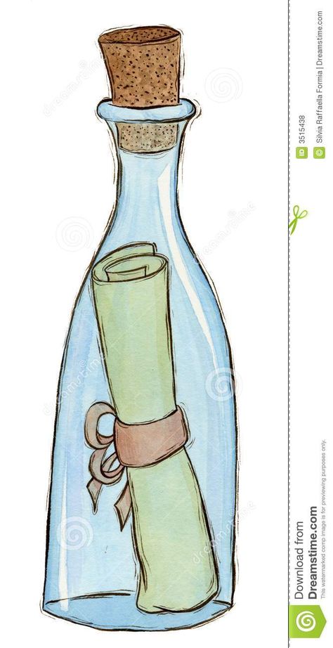 Letter In A Bottle Drawing, Message In A Bottle Painting, Bottle Doodle Art, Message In A Bottle Drawing, Card Game Illustration, Message In Bottle, Letter In A Bottle, Message For Someone, Mini Doodles