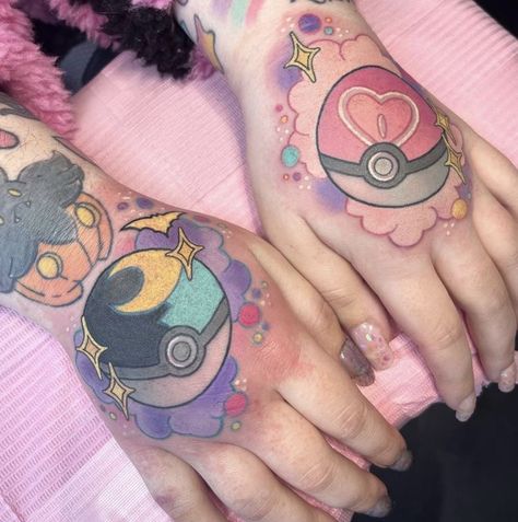 Ball Tattoo, Pokemon Moon, Pokemon Tattoo, Anime Tattoos, Tatting, Cute Art, Piercings, Tattoo Designs, Pokemon