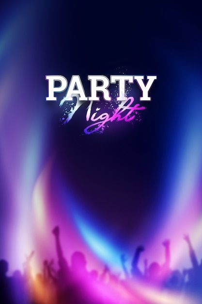 Inscription night party on a glowing dar... | Premium Photo #Freepik #photo #dj-music #concert #music-event #music-show Dj Night, Paper Art Design, Dj Party, Night Party, Party Night, Premium Photo, Paper Art, Dj, Art Design