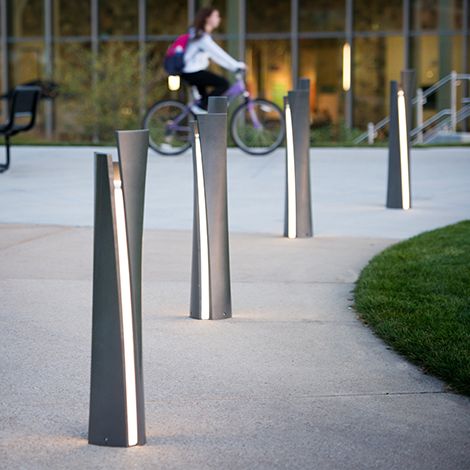 Guide Illuminated Bollard – Artform Urban #artformurban #streetfurniture Park Lighting, Urban Furniture Design, Landscape Lighting Design, Driveway Lighting, Urban Lighting, Landscape Elements, Urban Furniture, Bollard Lighting, Street Furniture