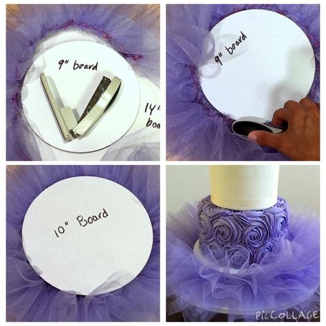 Click for our quick tutorial!!  How to make a tutu cake board! Jojo Cake, Ruffles Cake, Make A Tutu, Cake Transport, Quilted Cake, Tutu Cake, Fondant Figurines, Cake Decorating Party, Buttercream Designs