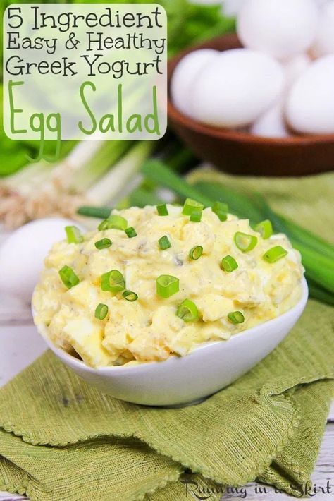 5 Ingredient Egg Salad Recipe with Greek Yogurt Egg Salad Recipe With Greek Yogurt, Greek Yogurt Egg Salad, Yogurt Egg Salad, Recipe With Greek Yogurt, Egg Salad Recipe Easy, Greek Yogurt Eggs, Egg Salad Recipe Healthy, Yogurt Salad, Healthy Egg Salad