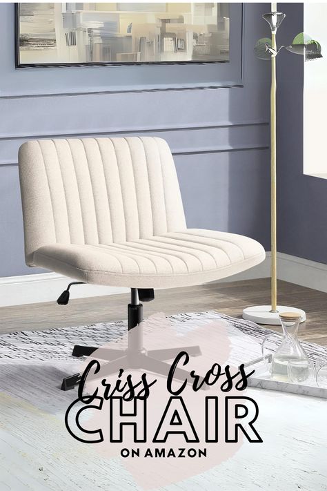 Cute Makeup Vanity, Makeup Vanity Chair, Desk Chair No Wheels, Comfy Office Chair, Teen Desk, Modern Swivel Chair, Sitting Chair, Cross Legged, Office Chair Design