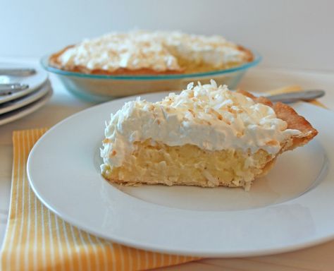 Triple Coconut Cream Pie, Coconut Custard Pie, Martha Stewart Recipes, Thm Desserts, Coconut Custard, Coconut Cream Pie, Custard Pie, Low Carb Baking, Pi Day