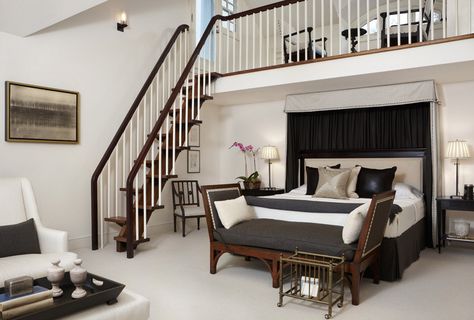 Two Story Bedroom, 2 Story Bedroom, Suite Master, Bedroom Addition, Small Bedroom Designs, Attic Renovation, Loft Room, Bedroom Loft, Loft Spaces