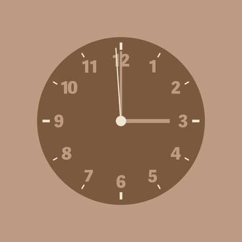 Brown Clock App Icon, Clock Aesthetic Icon, Aethstetic App Icons, Autumn Aethstetic, Aesthetic Clock Icon, Iphone Clock, Clock App Icon, Icon Clock, Icona Ios