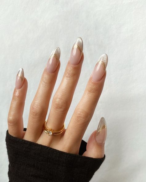 Abstract Wedding Nails, Cat Eye French Tip Nails, Cat Eye French Tip, Luminary Nails, Hand Modeling, Bday Nails, Nails French Tip, Accessory Inspo, Manicure Nail Designs