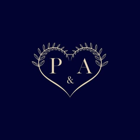 PA floral love shape wedding initial logo Wedding Initials Logo, Initial Logo, Wedding Initials, Love Shape, Wedding People, Initials Logo, Heart Tree, Logo Banners, Cityscape Photos