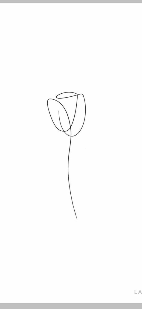 Minimalistic Line Art Tattoo, One Line Aesthetic Drawing, Tulip Aesthetic Tattoo, Tulip Line Drawing Tattoo, Simplistic Line Art, Aistetics Wallpaper, Trendy Drawings Aesthetic, Tulip Wallpaper Drawing, Tulip Line Tattoo