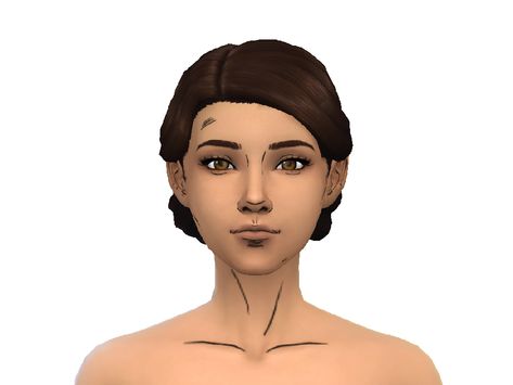 A Walking Dead Clementine skin detail that I created. Walking Dead Drawings, The Walking Dead Clementine, Walking Dead Clementine, Clementine Walking Dead, Sims 4 Skin Details, Tmnt Girls, Twd Game, Walking Dead Telltale, The Walking Dead Telltale