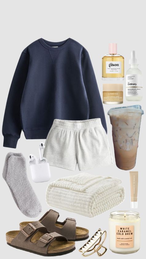 #outfitinspo #birkenstocks #candles #airpods #summerfridays #gisou #lenaige #ordinary #theordinary #skincare #comfy #starbucks #beauty #minimalist #blue #brown #vanillagirl #vanillagirlaesthetic #love Outfits With Birkenstocks, Birkenstock Outfit, Casual Preppy Outfits, Outfit Inspo Casual, Cute Lazy Outfits, Cute Lazy Day Outfits, Lazy Day Outfits, Cute Preppy Outfits, Cute Comfy Outfits