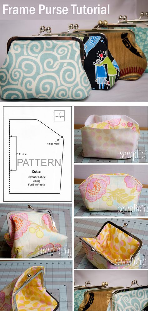 Frame Purse Tutorial and Pattern Diy Purse Frame Clutch Tutorial, Vintage Purse Patterns, Purse Frame Pattern, Frame Bag Pattern Free, How To Make A Clutch Purse Diy, Clasp Bag Pattern, Frame Purse Tutorial, Clasp Purse Pattern Free, Metal Clasp Purse Pattern