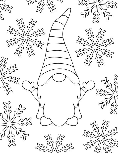 Gnome Painting Templates, Gnome Stencil Free Printable, Gnome Window Painting, Christmas Gnomes Coloring Pages, Gnome Coloring Pages For Adults, Free Gnome Coloring Pages, Free Printable Gnome Pictures, Coloring Pages To Print Free Printables, Gnome Template Free Printable