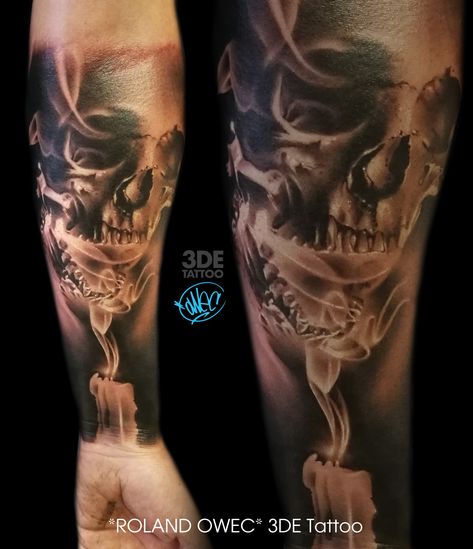 Sick Sleeve Tattoos For Men, Skull And Candle Tattoo Design, Skull Tattoos For Men Forearm, Candle Skull Tattoo, Skull And Candle Tattoo, Candle Flame Tattoo, Skull Candle Tattoo, Burning Candle Tattoo, Burning Tattoo