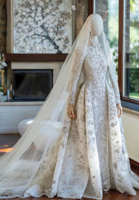 Merve Karaman Bridal Iran Wedding Dress, Elegant Hijab Wedding Dress, Hijabi White Wedding Dress, Orthodox Wedding Dress, Hijab Bride Dress, Modest Wedding Dresses Hijab, Turkish Wedding Dress Muslim, Bridal Dress Hijab, Hijabi Bride White