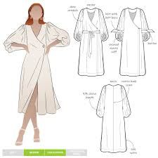 https://encrypted-tbn0.gstatic.com/images?q=tbn:ANd9GcRLCzPnEbMMUASmk2tFu7n1uPmjkKCU-p2s06_CYxTx-g&usqp=CAU&ec=48665699 Pattern For Wrap Dress, House Dress Pattern, Wrap Dress Sewing Pattern, Paper Dress Patterns, Wedding Dress Sewing Patterns, Wrap Dress Sewing Patterns, Interfacing Fabric, Style Arc, Wrap Dress Styles