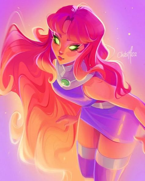 Mica :) on Instagram: "Starfire 🔥 Hi beautiful people! Hope you're all doing well! Im so happy to finally be able to share this Starfire fanart with you guys! Ive been dealing with art block on and off so it's actually been a month since I started this painting but I'm so happy I managed to finish it 😭💖. She was my fav teen titans character growing up so i hope you guys like my rendition of her, and i hope i did her justice lol 🥰 (oh also i kind of missed using ultra saturated colors, i don' Starfire Fanart, Hope You're Doing Well, Have A Nice Weekend, Im So Happy, I Forgot, Beautiful People, Design