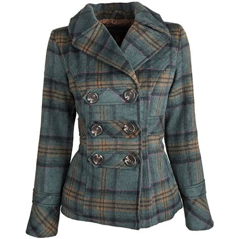 Dollhouse Womens Classic Wool Blend Dressy Winter Pea Coat with... (£2.33) ❤ liked on Polyvore featuring outerwear, coats, jackets, coats & jackets, casaco, pea coat, fancy coats, dollhouse coats, peacoat coat and wool blend peacoat Jog Outfit, Womens Peacoat, Dressy Winter, Dresses Coats, Tartan Coat, Winter Pea Coat, Plaid Peacoat, Chic Outerwear, Pea Coats Women