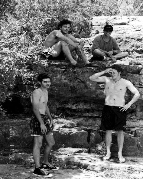 Clockwise from top left: Ben Affleck, Sasha Jenson, Cole Hauser, and Rory Cochrane, swimming in Austin, taken in July 1992. Joey Lauren Adams, Jason London, Dazed And Confused Movie, Rory Cochrane, Richard Linklater, Alright Alright Alright, My Name Is Earl, Cole Hauser, Jason Lee