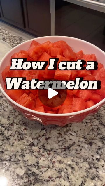 Stephenie Reed | If you want a quick, easy way to cut up a watermelon with very little mess, watch how I do it. The TOTAL time, including cleanup, was 4... | Instagram How To Cut Up A Watermelon, How To Keep Watermelon Fresh Longer, Easiest Way To Cut A Watermelon, How To Cut A Watermelon, Cut Watermelon Easy, Watermelon Hacks, Clean Fruit, Cut A Watermelon, Cut Watermelon