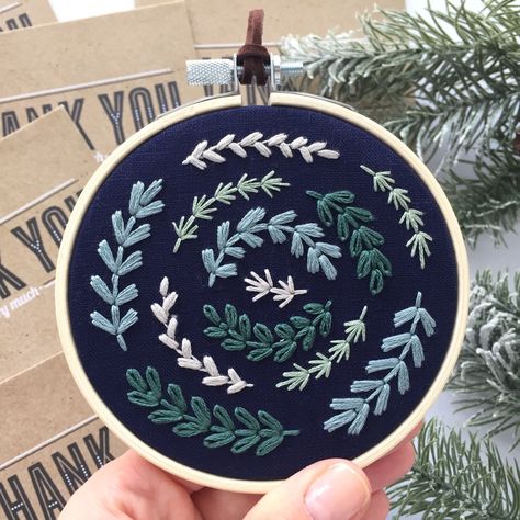 Blue Embroidery Ideas, Navy Embroidery, Pretty Leaf, Embroidered Leaves, Navy Blue Fabric, Blue Embroidery, Dark Blue Background, Simple Embroidery, Dark Blue Color