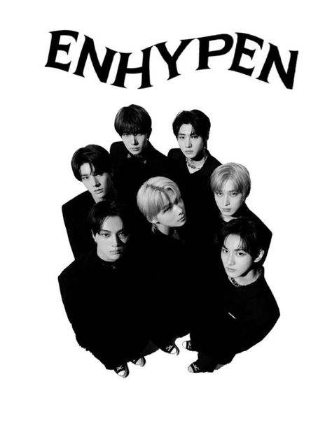 Black And White Kpop Wallpapers, Enhypen Black And White, Diy Shirt Printing, Enhypen Poster, Kpop Prints, Posters For My Room, Posters To Print, Music Poster Ideas, Pastel Poster