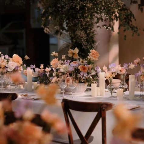 Services | Blume Lilac And Yellow Wedding, Yellow Wedding Table, Lilac And Yellow, Lilac Wedding, Wedding Flower Inspiration, Floral Table, Peach Wedding, Flower Inspiration, Lavender Wedding