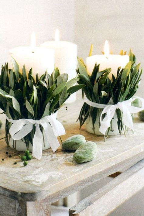 Leaves Candle, Candle Wrap, בר מצווה, Wedding Centerpieces Diy, French Wedding, Wedding Flower Arrangements, Wedding Table Centerpieces, Wedding Candles, Wedding Reception Decorations