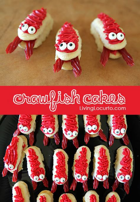 Cute & Easy Crawfish Cakes! Fun Food Idea for a Crawfish Boil by Amy Locurto. LivingLocurto.com Crawfish Cakes, Lobster Party, Crawfish Party, Crawfish Boil Party, Country Boil, Low Country Boil, Shrimp Boil, Crawfish Boil, Seafood Boil