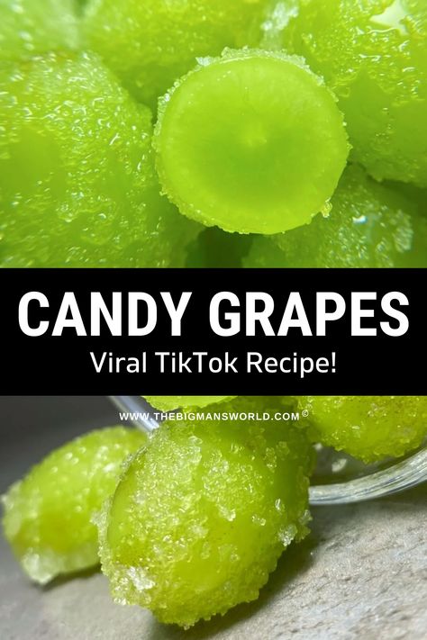 Sour Patch Grapes Recipe, Green Grapes Recipes, Sour Patch Grapes, Grape Snacks, Candied Grapes Recipe, Candied Fruit Recipes, Grape Dessert, Candied Grapes, Candy Grapes