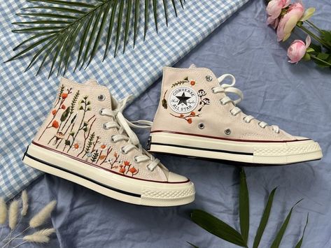 Converse embroidery, converse hitop, custom converse, embroidery converse, converse custom, embroidery converse Converse Shoes Embroidery, Wedding Converse Shoes, Floral Embroidery Shoes, Shoes Embroidery, Converse Wedding Shoes, Embroidered Converse, Wedding Converse, Custom Converse, Embroidery Shoes