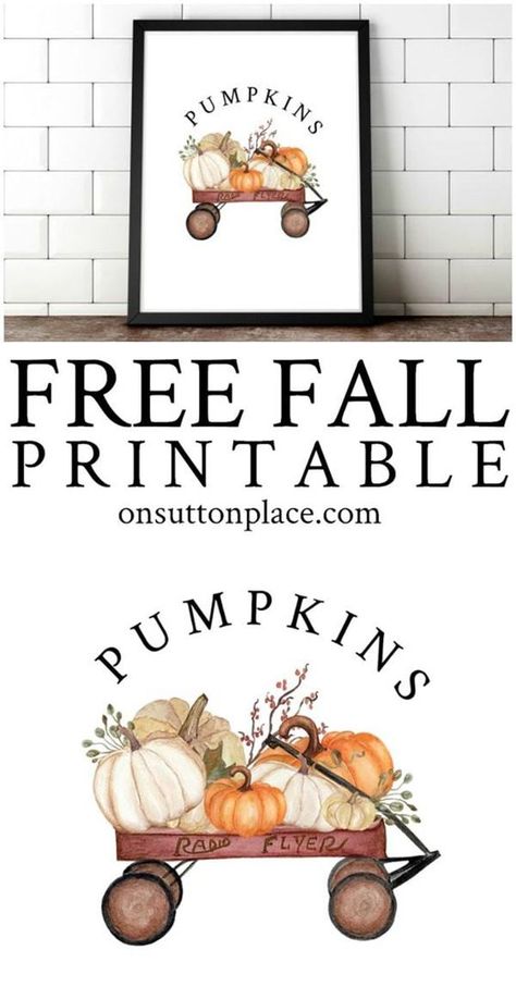 Free fall printables. Download over 50 free fall printables including free fall wall art, free fall gift tags, free fall banners, and more! #freefallcrafts #freefallprintables #falldecor Autumn Apples, Free Fall Printables, Papel Vintage, Sutton Place, Fall Deco, Fall Decoration, Fall Printables, Fall Inspiration, Fall Projects