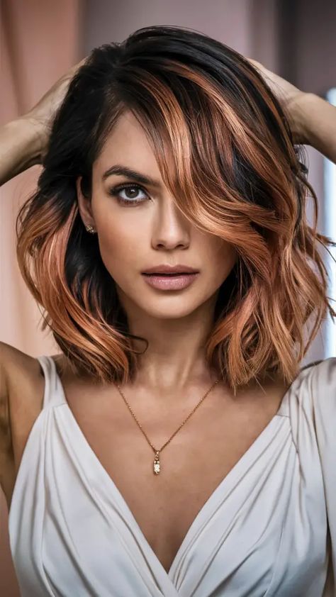 26 Trendy Copper Hair Colors for 2025: From Fiery Reds to Rich Auburn Shades for All Hair Types Copper Balayage Brunette, Trendy Shades, Dark Hair With Highlights, Copper Hair Color, Balayage Brunette, Copper Hair, Red Hair Color, Medium Hair Cuts, All Hair Types