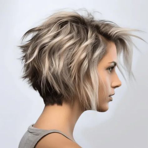 Chunky Short Hair, Short Haircuts For Damaged Hair, Short Hairstyle Women Round Face Bob Haircuts Thick Hair, Shag Bobs For Fine Hair, Edgy Shaggy Hair, Layered Bob Hairstyles For Fine Hair Short Shag Bangs, Choppy Bob Hairstyles For Fine Hair Short Styles, Shaggy Bob Hairstyles For Fine Hair, Shag Haircut Fine Wavy Hair