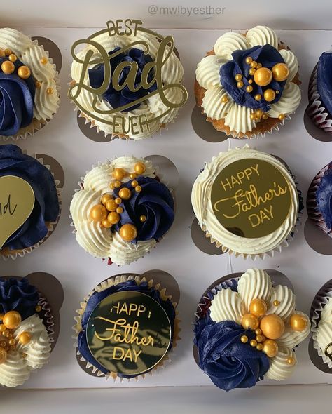 Another Father’s Day set celebrating the best Dad with these cupcakes! 🧁💙 #HappyFathersDay #BestDadEver #dad #whitechocolateganache #essexcakes #cakesofinstagram Dad Cupcakes, Fathers Day Cupcakes, Sweat Treats, Happy D, White Chocolate Ganache, June 16, Mother And Father, Made With Love, Cupcake Cakes