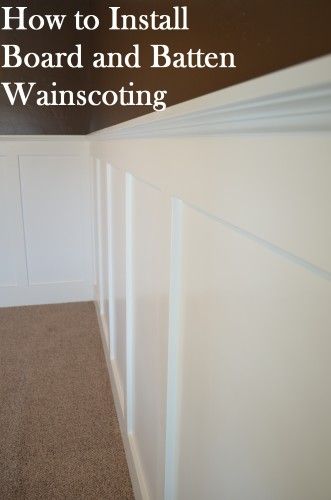 Installation tips for installing Wainscoting Board And Batten Wainscoting, Wainscoting Nursery, Installing Wainscoting, Wainscoting Bedroom, Dining Room Wainscoting, Wainscoting Styles, Diy Wainscoting, Board And Batten, Crown Molding