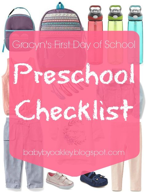 Preschool checklist for your child's very first day of school. Backpacks, water bottles and a few new items of clothing for the new school year! Preschool Backpack Checklist, Preschool Checklist, Kid Organization, Crying Kids, First Day Of Preschool, Preschool Backpack, Self Care Bullet Journal, Monthly Photos, City Lifestyle