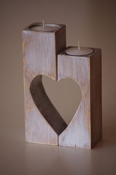 Heart Candle Holder, Rustic Candle, Heart Candle, Woodworking For Kids, Circle Template, Learn Woodworking, Wooden Candle Holders, Diy Holz, Wooden Candles