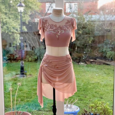 Mauve Dance Costume, 2 Piece Lyrical Dance Costumes, Flowy Lyrical Dance Costumes, Lyrical Dress Costume, Pink Lyrical Costume, Light Pink Dance Costumes, Dance Outfits Lyrical, Pink Lyrical Dance Costumes, Pink Dance Outfit