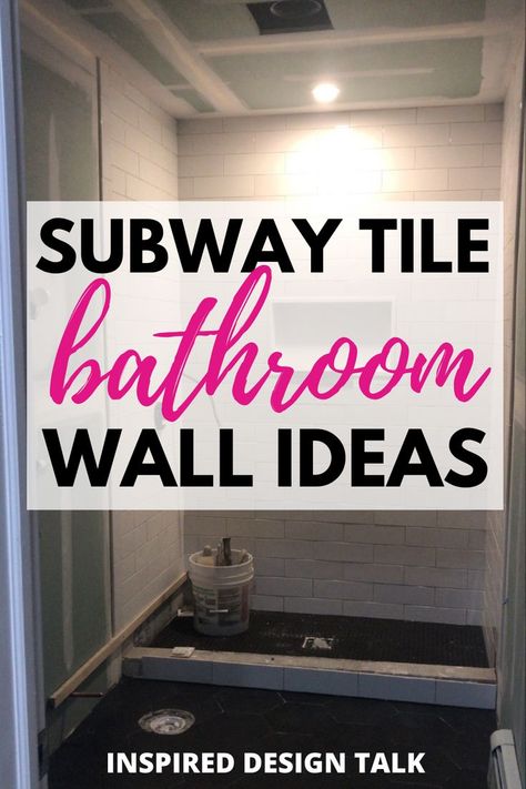 wow I did not know subway tile bathroom can have different dye lots! What a huge help. #whitesubwaytile #bathroomtile Subway Tile Patterns Bathroom, Beveled Subway Tile Bathroom, Vertical Subway Tile Bathroom, Subway Tile Bathroom Wall, Large Tile Bathroom, Subway Tile Bathroom, Subway Tile Colors, White Subway Tile Shower, White Subway Tile Bathroom