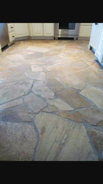 Indoor flagstone flooring!  :) Kitchen Backsplash Ideas Stone, Flagstone Tile, Rock Floor, Foyer Flooring, Flooring Kitchen, Stone Floors, Kitchen Backsplash Ideas, Flagstone Flooring, Cabin Floor