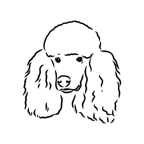 Poodle Outline, Dog Line Art Tattoo, Poodle Tattoo, Line Art Tattoo, Dog Outline, Dog Line Art, Dog Line, Line Art Tattoos, Dog Vector