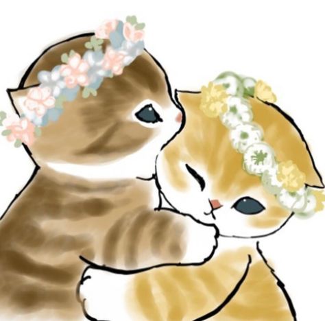 Cat And Dog Drawing, Mofu Sand, Sand Cat, Cat Sketch, Norwegian Forest, Sticker Maker, Brown Cat, Calico Cat, Sketch Painting