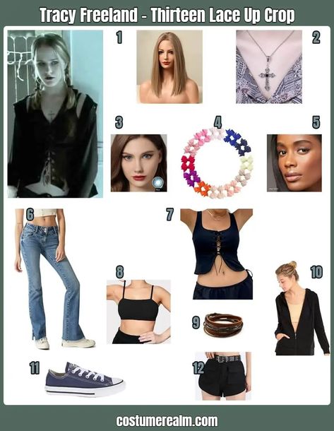 How To Dress Like Dress Like Tracy Freeland Guide For Cosplay & Halloween Tracy Freeland Outfits, Tracy Core, Thirteen Tracy, Tracy Freeland, Dramatic Eyeliner, Costume Guide, Classic Punk, Hallowen Costume, Punk Aesthetic